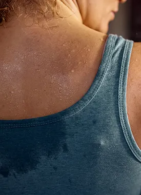 Person exercising in gym