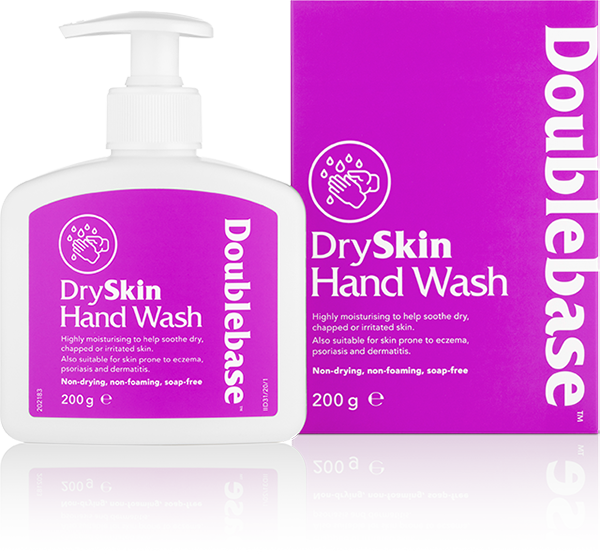 Doublebase Dry Skin Hand Wash dispenser and packaging 